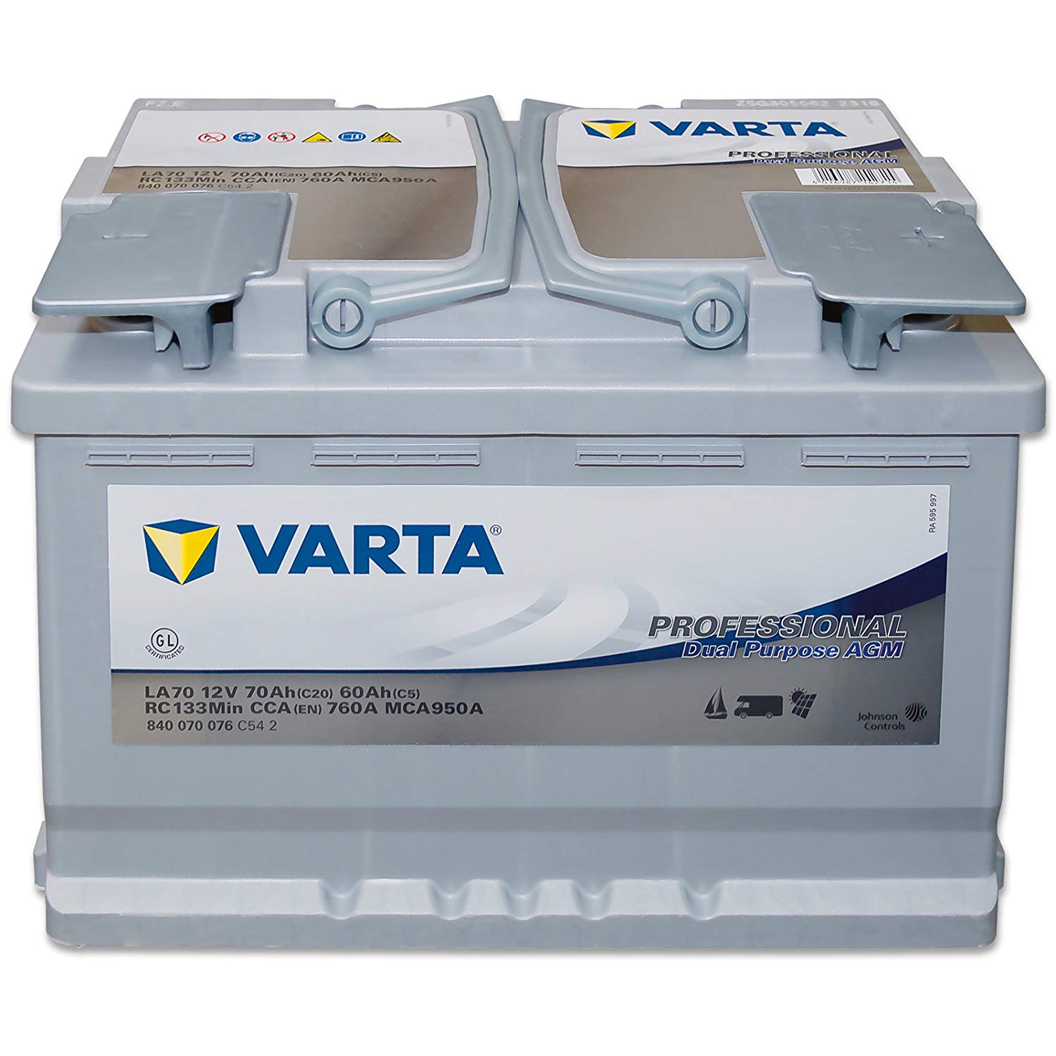 VARTA LA70 PROFESSIONAL Dual Purpose 840 070 076 AGM Batteria 70Ah