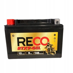 AKUMULATOR RECO RTX9-GEL (YTX9-BS) 9Ah 140A