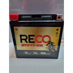 AKUMULATOR RECO RTX14-GEL (YTX14-BS) 14Ah 220A