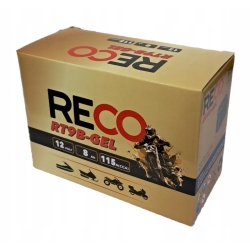 AKUMULATOR RECO RT9B-GEL (YT9B-BS) 8Ah 115A