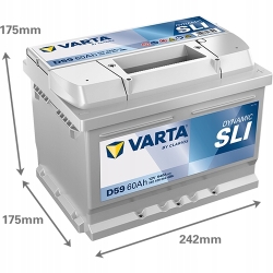 AKUMULATOR 60AH 540A VARTA DYNAMIC SLI D59
