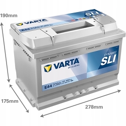 AKUMULATOR 77AH/780A P+ VARTA DYNAMIC SLI E44