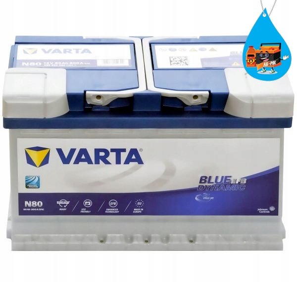Varta N80 - Starterbatterie Blue Dynamic EFB 12V / 80Ah / 800A, 179,00 €