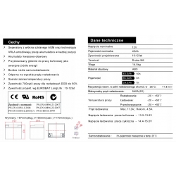 Akumulator AGM ENERBLOCK JM12-45Ah